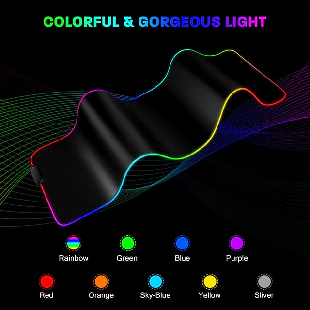 RGB Gaming Mouse Pad With Non-Slip Base