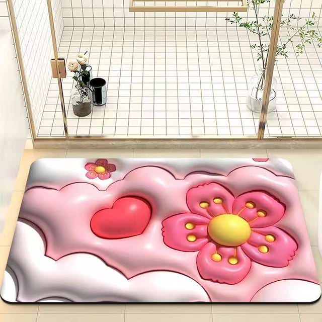 3D Printed Water-Absorbent Bathroom Mat Non-Slip