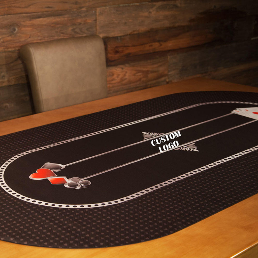 120*60*0.2cm Custom Printing Luxury Black Poker Mat Gambling Table Top Mat Suppliers