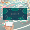 Custom 180*90*0.2cm Modern Style Waterproof Texas Hold'em Poker Table Mat Non-Slip Rubber Casino Playing Surface