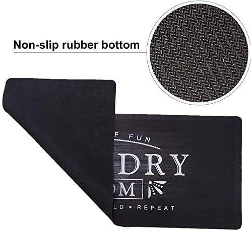 Non slip Flocking Laundry Room Rug Mat