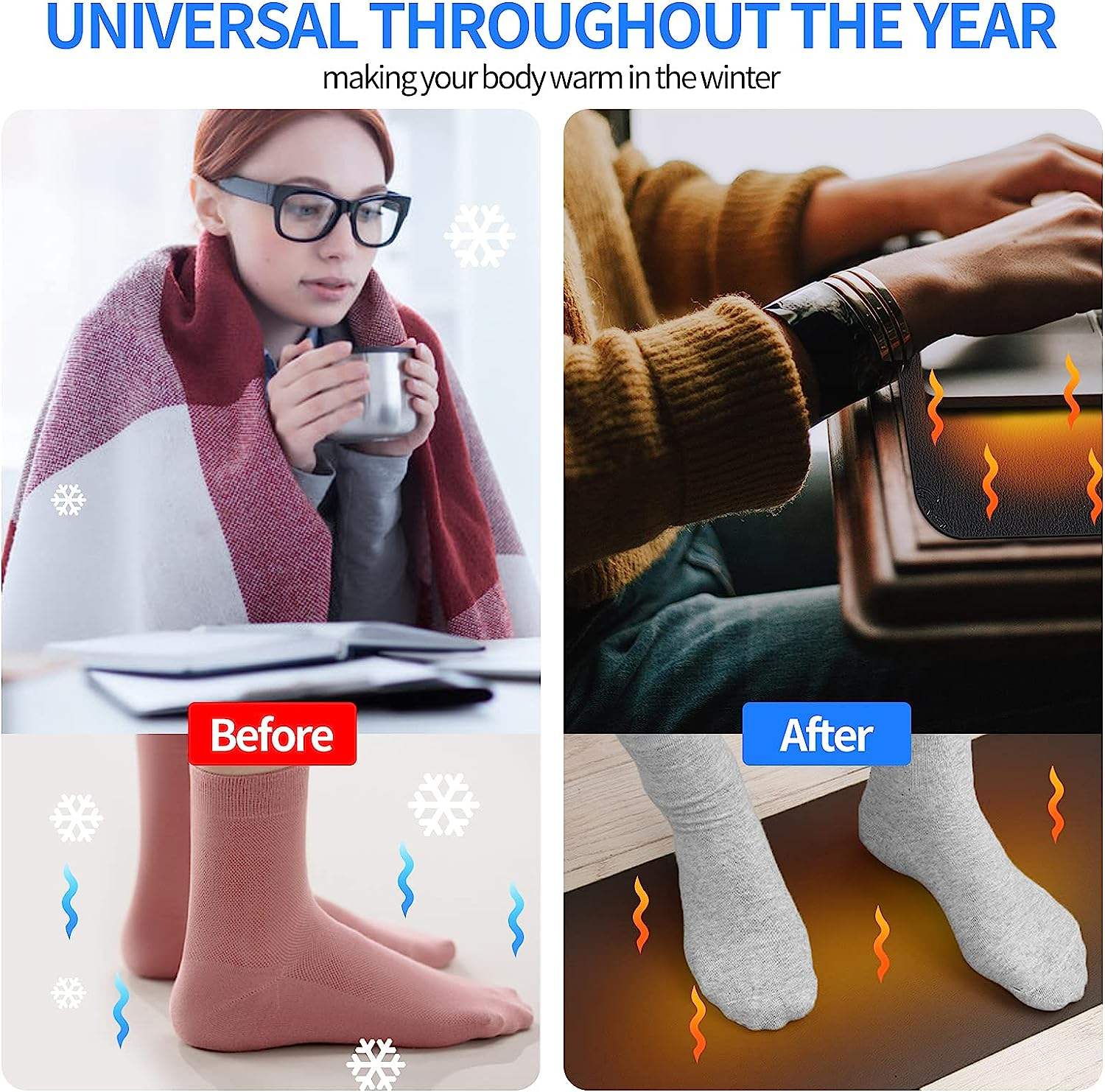 Heated Large Desk Mat with 3 Levels Heating