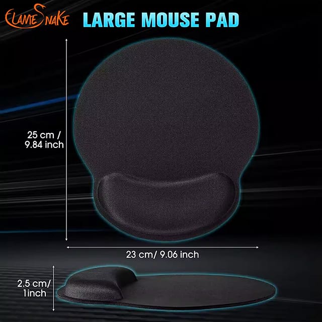 Ergonomic Mouse Pad With Gel Wrist Rest Support