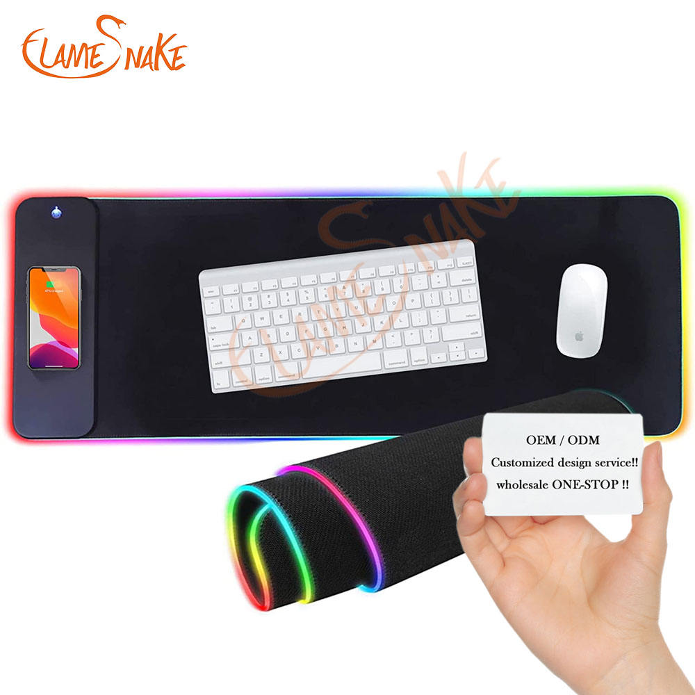 RGB Gaming Mouse Pad with 15W Wireless Charger
