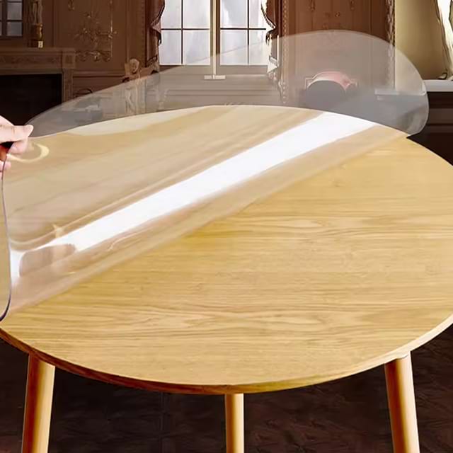 Crystal Clear Plastic Table Cover Protector