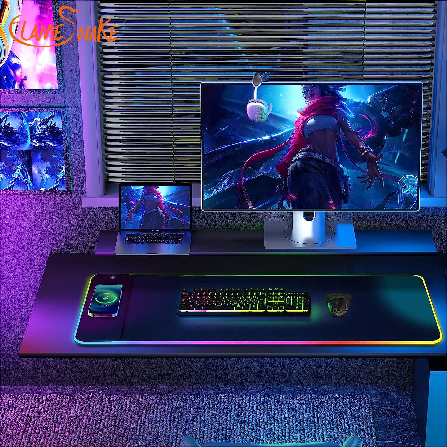 Mouse Pad with Wireless Charging