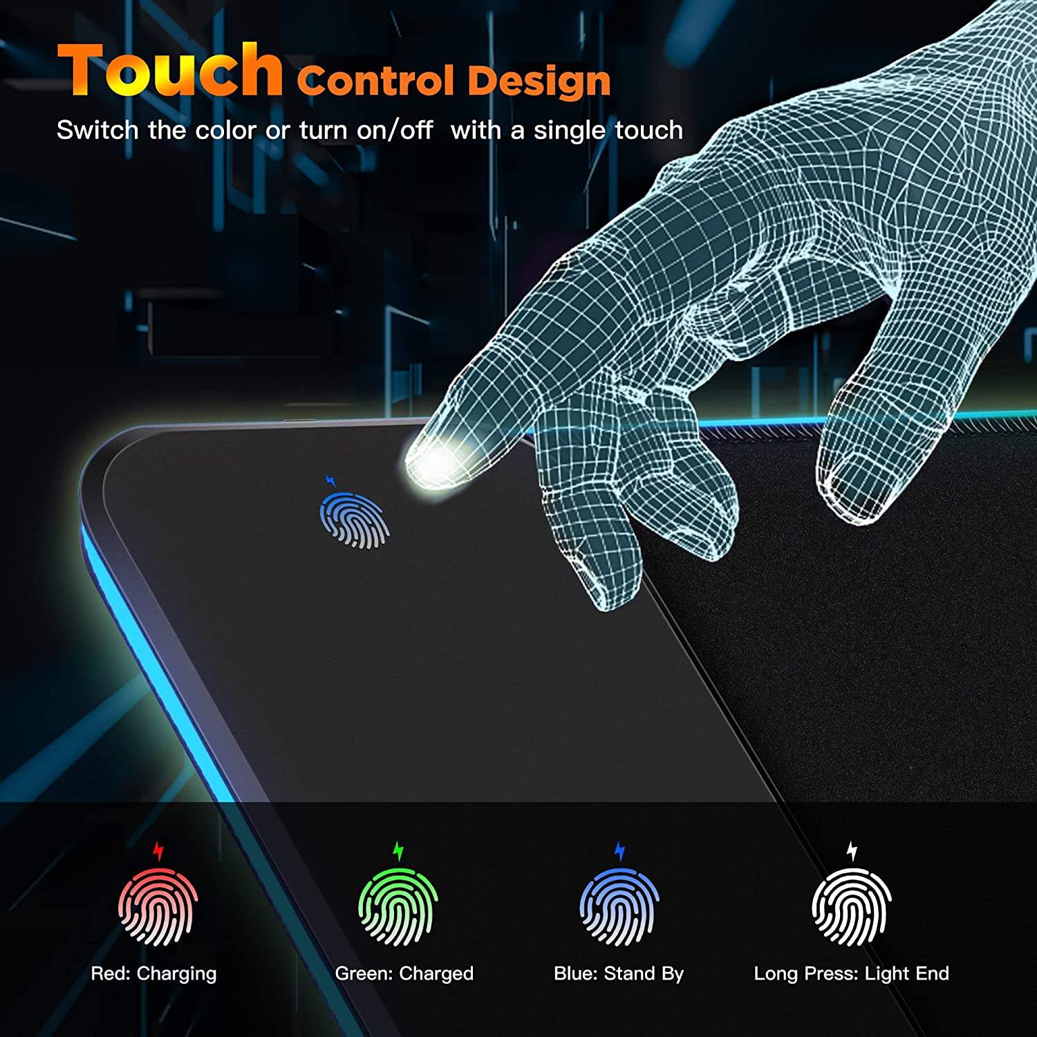 Gaming Mouse Pad with Wireless Charging