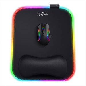 RGB Gaming Mouse Pad With Wrist Rest Support