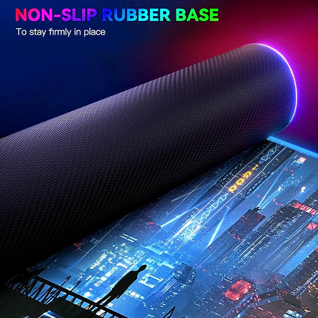 RGB Gaming Mouse Pad With Non-Slip Base