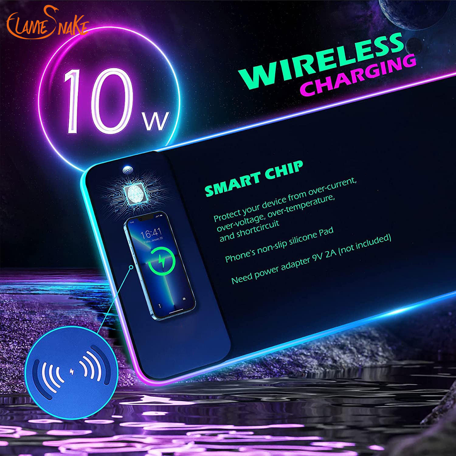 Mouse Pad with Wireless Charging