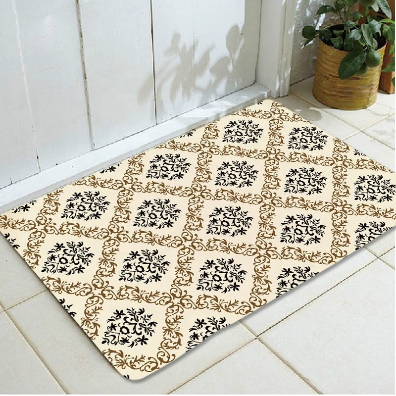 Modern Design Door Mats Inside Entrance Door Rug Carpet , Unique Custom Cut Door Mat for Home Use