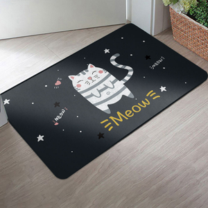 Household Heat Transfer Printing Crystal Velvet Fabric Custom Door Mat