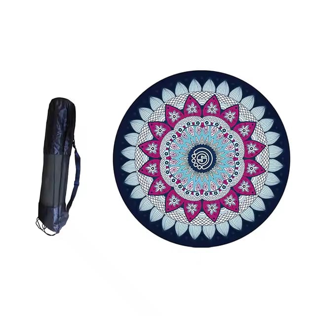 Pilates Mat Round Oversize Yoga Mat Suede Rubber Non-Slip