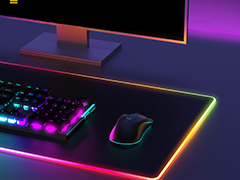 RGB gaming mouse pad custom design