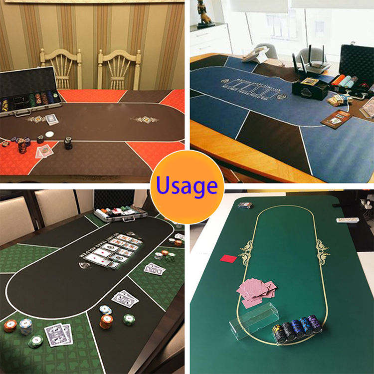 120*60*0.2cm Custom Printing Luxury Black Poker Mat Gambling Table Top Mat Suppliers