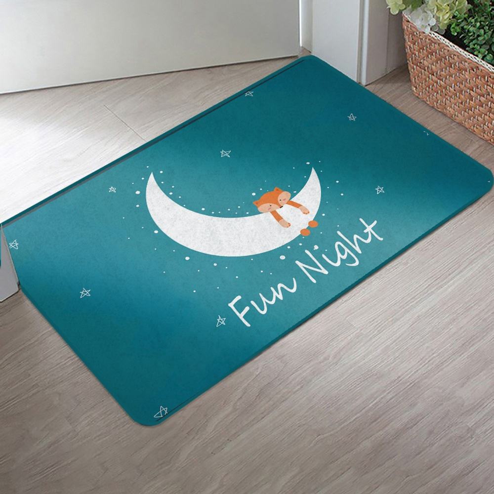 Household Heat Transfer Printing Crystal Velvet Fabric Custom Door Mat