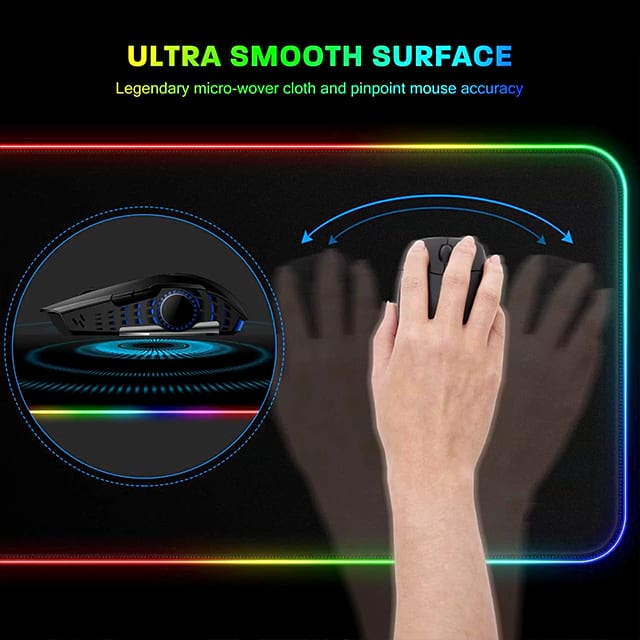 RGB Gaming Mouse Pad With Non-Slip Base