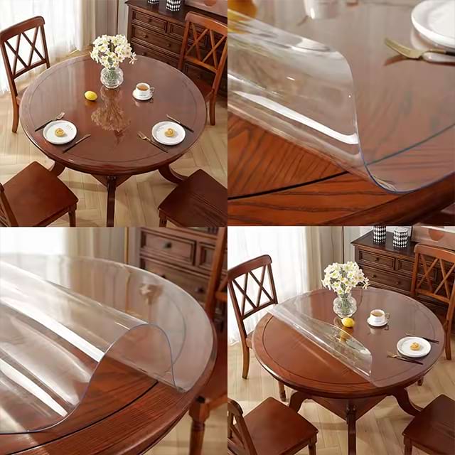 Crystal Clear Plastic Table Cover Protector