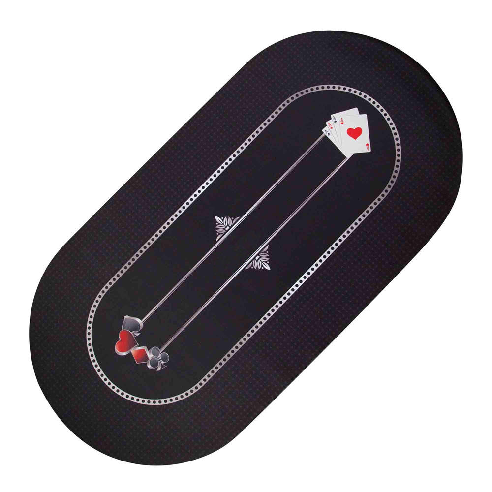 120*60*0.2cm Custom Printing Luxury Black Poker Mat Gambling Table Top Mat Suppliers