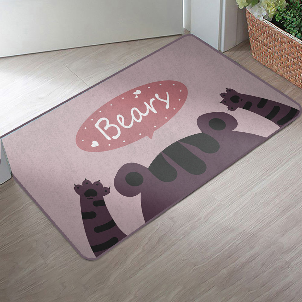 Household Heat Transfer Printing Crystal Velvet Fabric Custom Door Mat