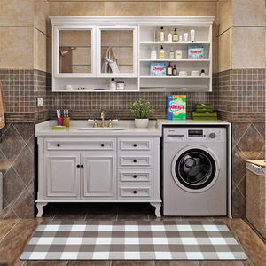 50*120cm Rubber Backed Laundry Room Mat Bath Mat Non Slip Waterproof Laundry Room Decor Mat