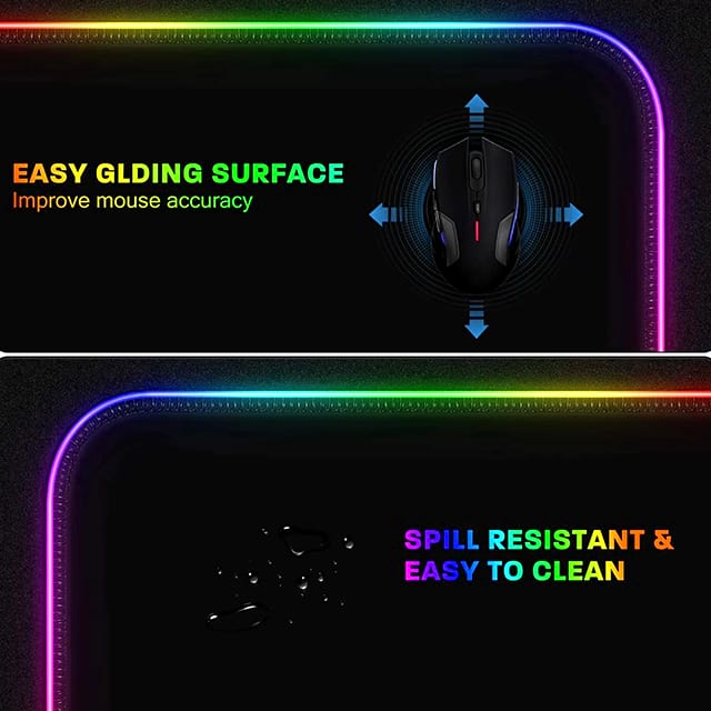 RGB Gaming Mouse Pad With Non-Slip Base