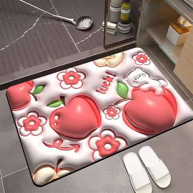 3D Printed Water-Absorbent Bathroom Mat Non-Slip