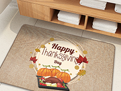 Decorative holiday themed rubber mat