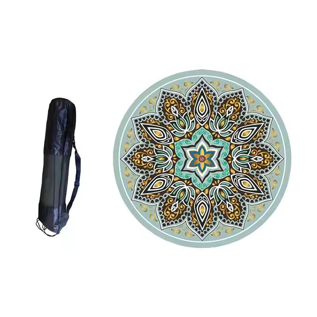 Pilates Mat Round Oversize Yoga Mat Suede Rubber Non-Slip