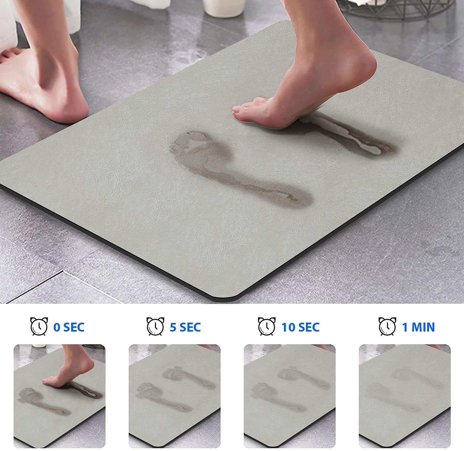 Natural Rubber Blank Bath Mat Non Slip Super Absorbent Floor Mat