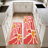 Durable 2 PCS Modern Kitchen Mats Set Anti-Fatigue Comfort Foam Easy to Clean Non-Slip for Long-Time Standing Made of Rubber
