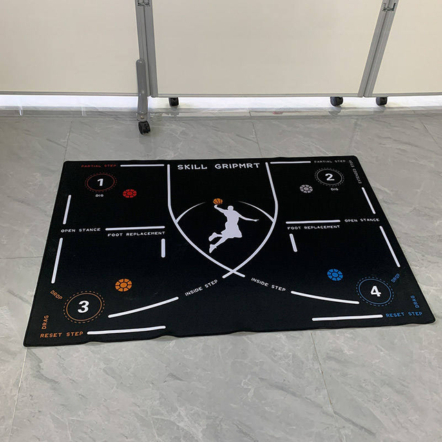 Custom Design Sports Mats Soundproof Anti-Skid Sports Professional Mute Basketball Training Mats for Adults and Kids