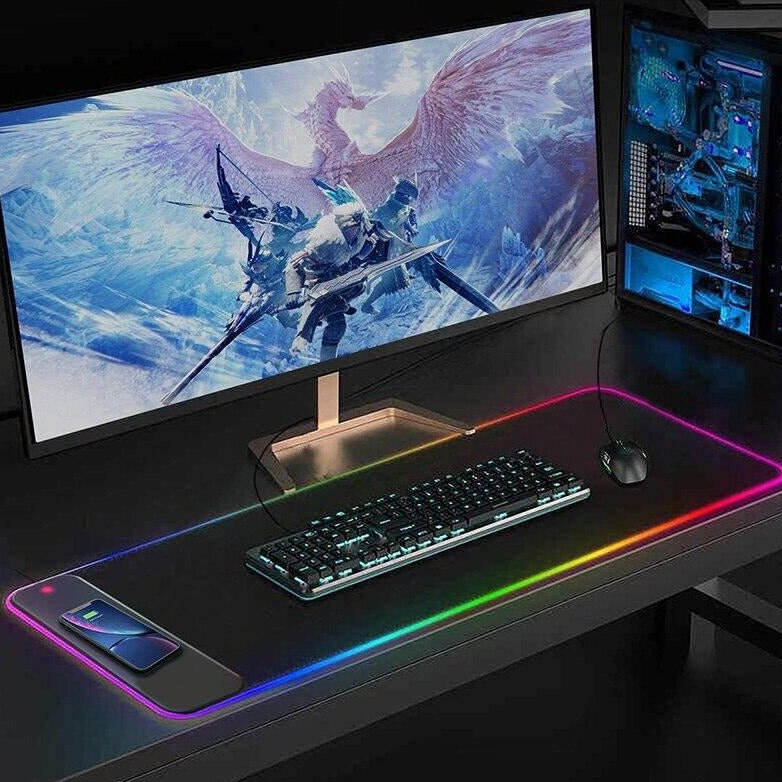 Gaming Mouse Pad with Wireless Charging