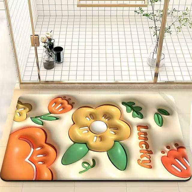 3D Printed Water-Absorbent Bathroom Mat Non-Slip
