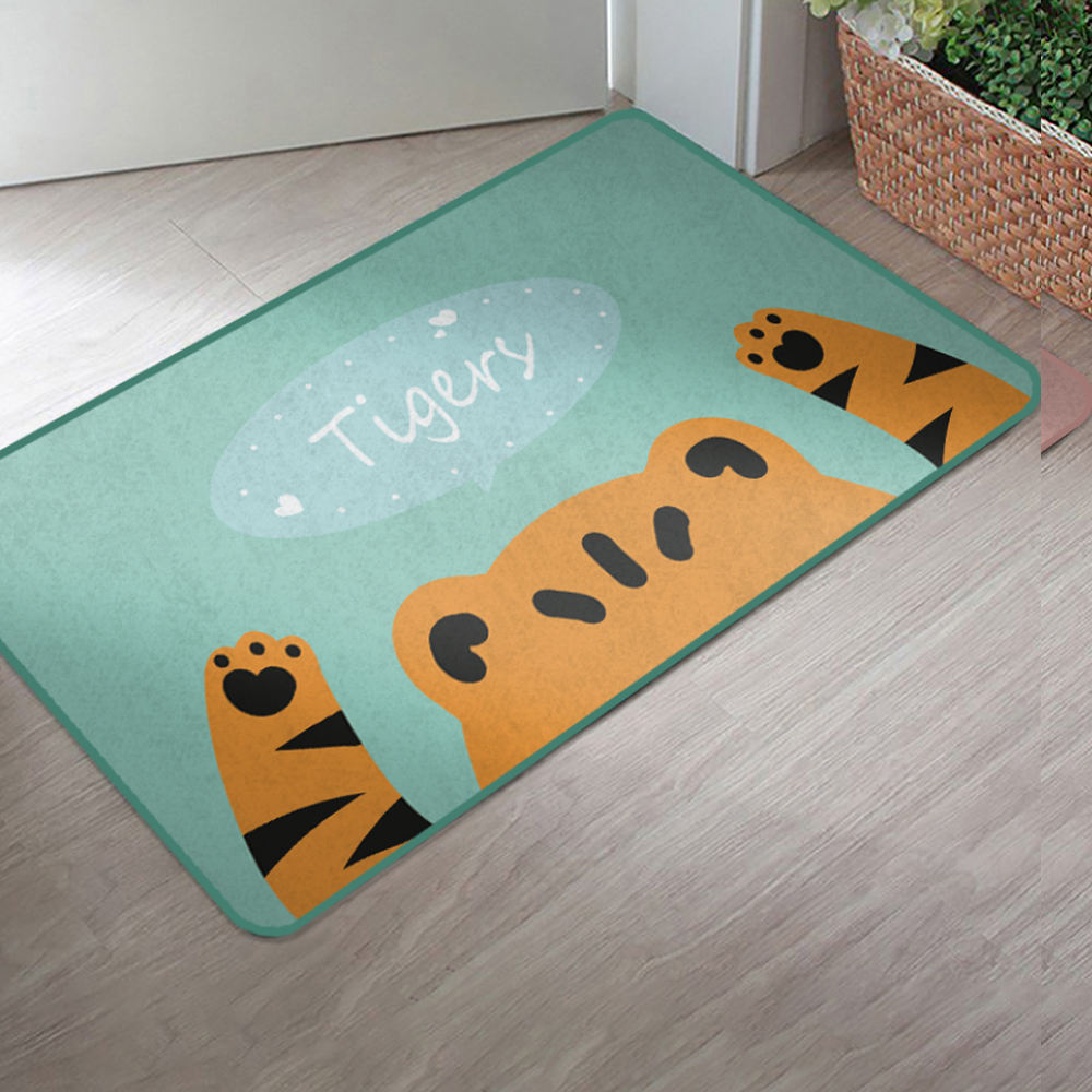 Household Heat Transfer Printing Crystal Velvet Fabric Custom Door Mat