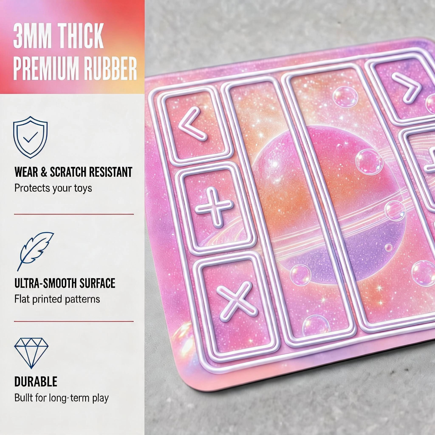 Custom Soft Fidget Trading Mat for Collecting & Trading Fidget Squishy Toy Pastel Board Game Mat