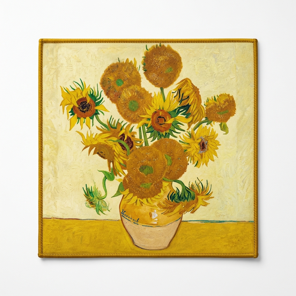 mahjong_mat_white_sunflowers