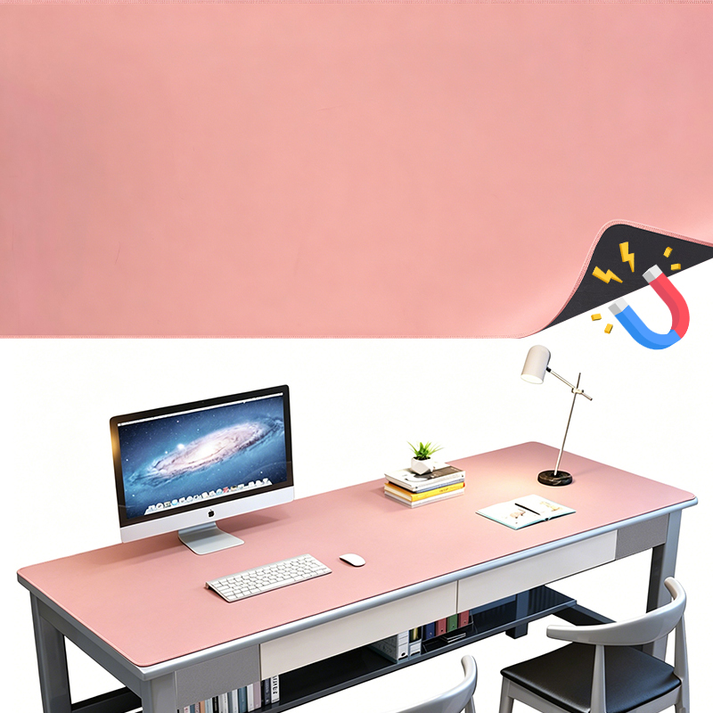 Soft Magnetic Leather Mouse Pad Desk Writing Mat for Office Desktop Organization