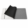 Custom 2-in-1 Leather Felt Separated Wireless Magnetic Computer Desk Mat with a Middle Compartment Large Office Mouse Pad