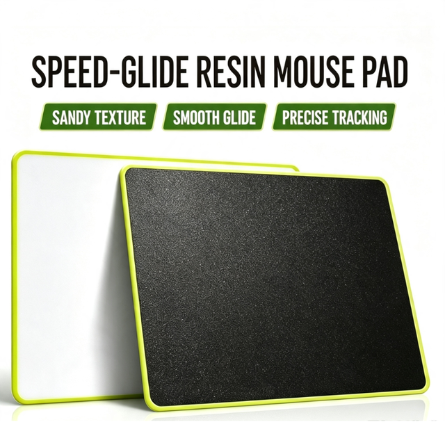 Hard Resin Surface Mouse Pad Waterproof Sweatproof Smooth Gaming Mousepad Fast Accurate Control for Esports Gamer Office