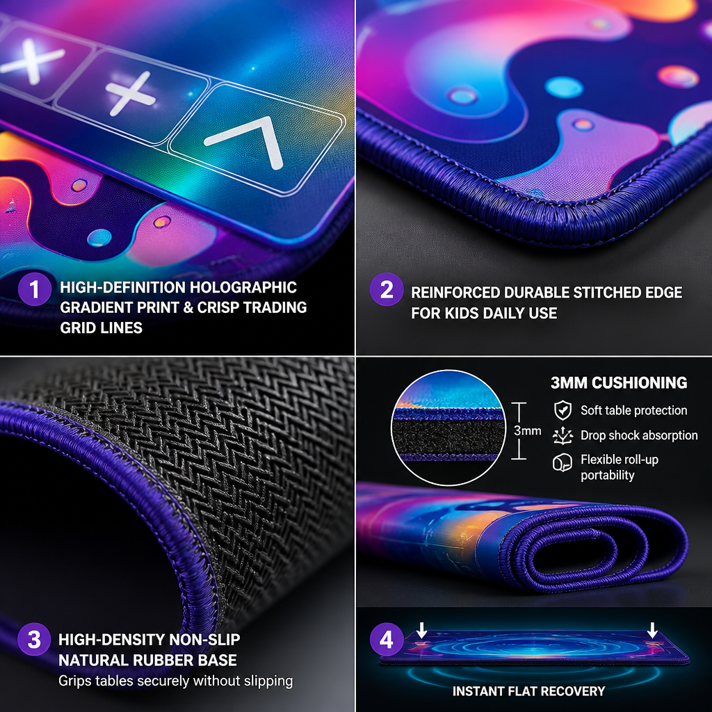 Custom Fidget Trading Mat 16 X 18 Inch Rollable Portable Fidget Toy Trading Board for Playdates & Party